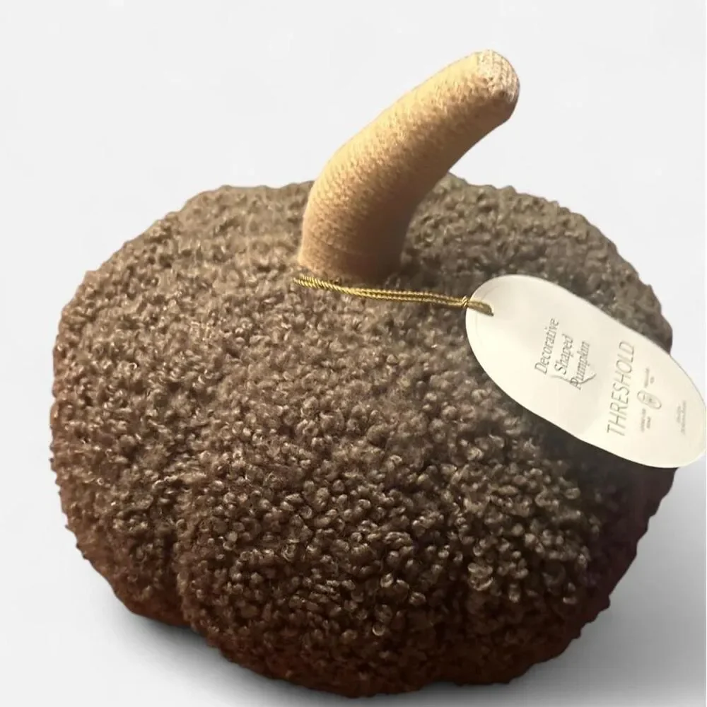 NWT Cozy Green Pumpkin Pillow
